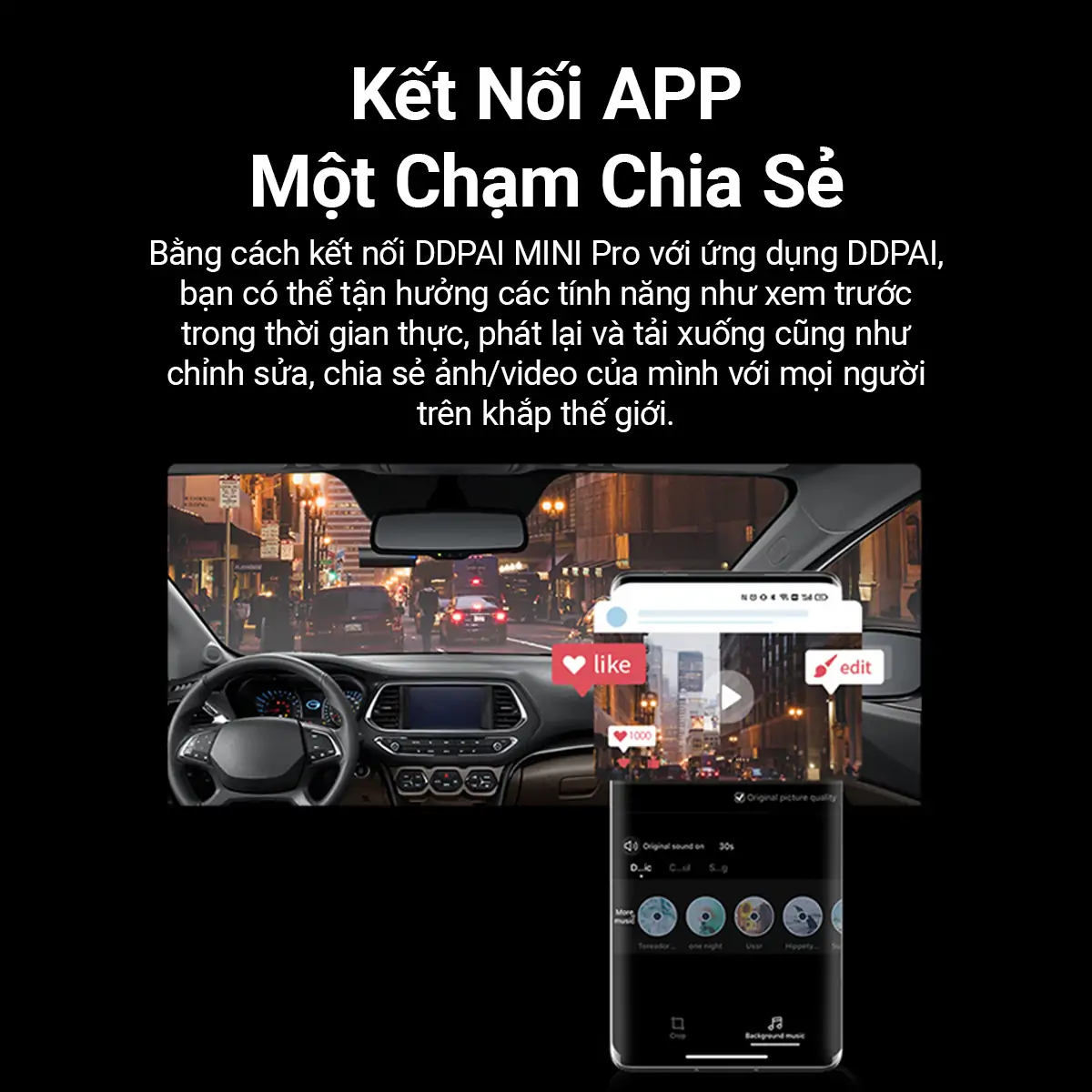 camera hanh trinh mini pro ket noi app tuc thoi