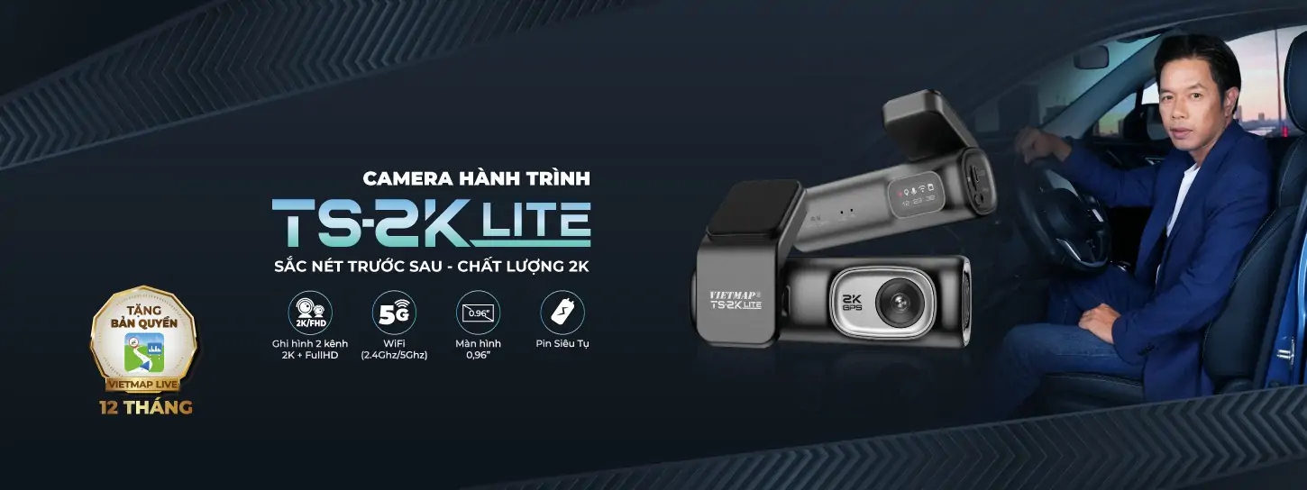 Camera hành trình Vietmap TS-2K Lite tặng Vietmap Live 12 tháng