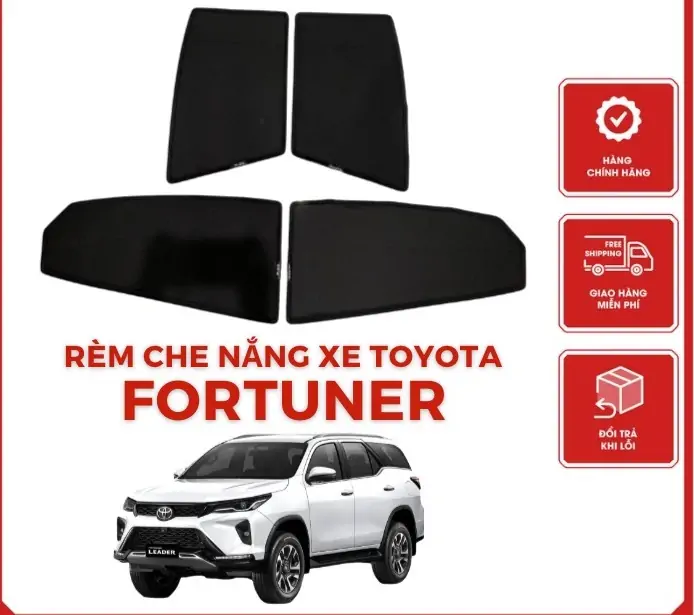 Rèm Che Nắng Xe Toyota Fortuner Chính Hãng Loại 1 tại Thanh Hóa