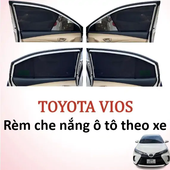 Rèm che nắng ô tô theo xe Toyota Vios tại Minh Thành Auto