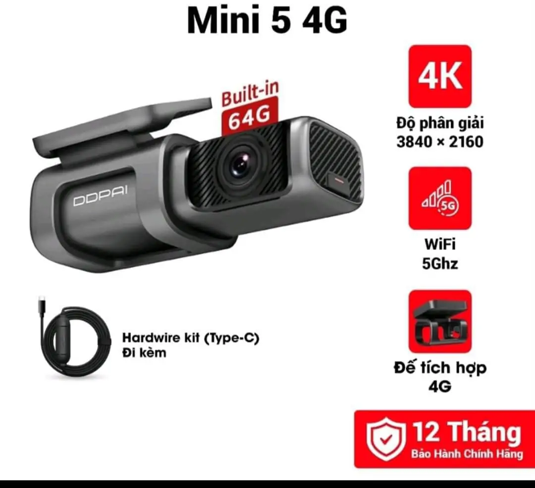 Camera hành trình Ddpai Mini 5 4K uy tín chính hãng tại Thanh Hóa