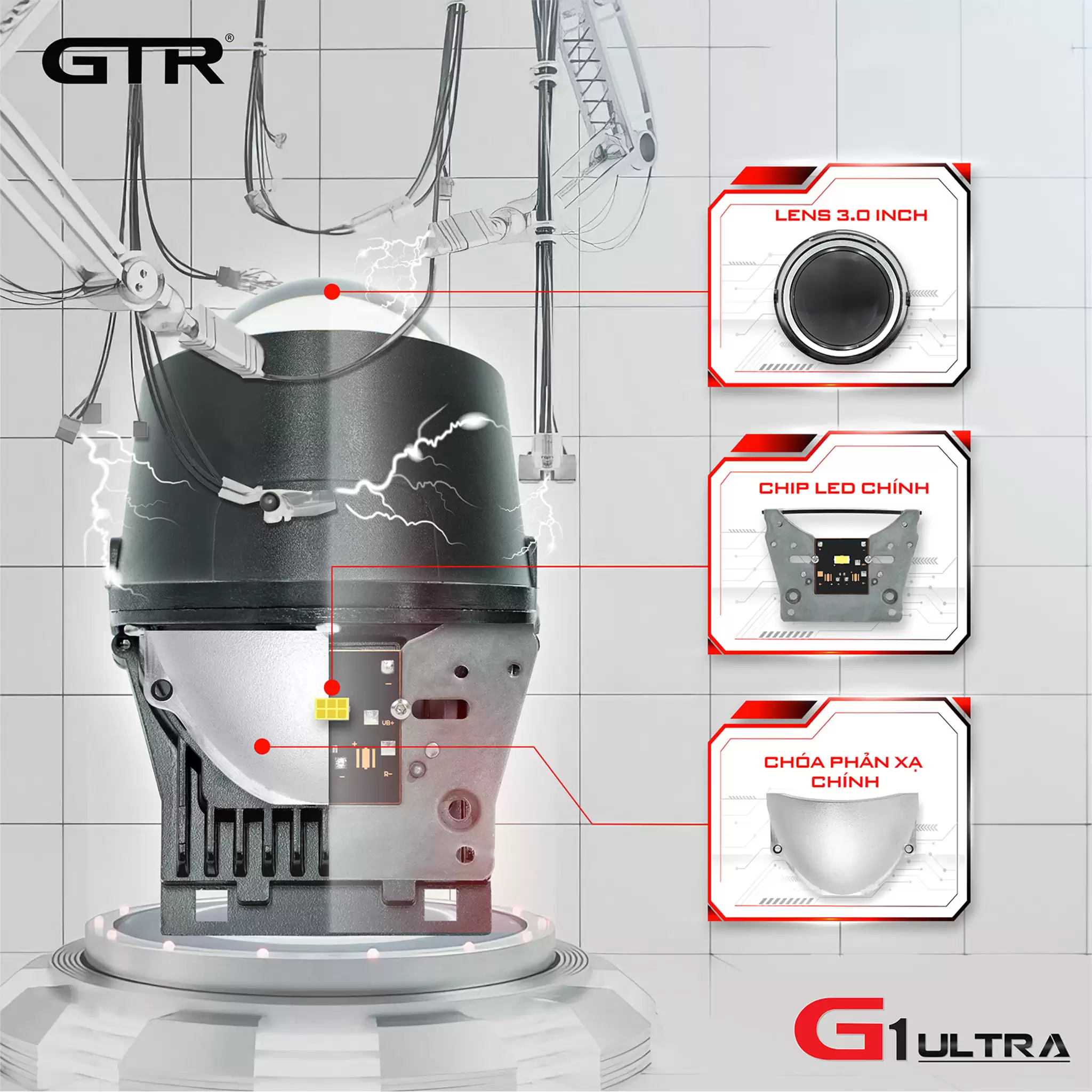 Đèn bi gầm led GTR G1 Ultra Thanh Hóa
