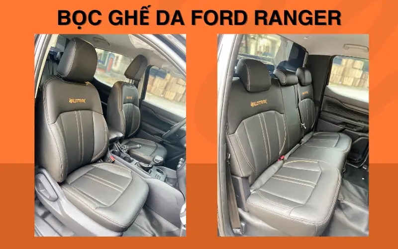 boc ghe da xe ford ranger mau den