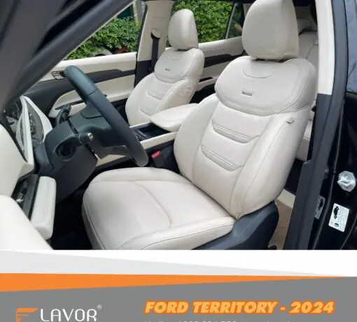 da nappa boc ghe da Ford Territory mau trang 2024