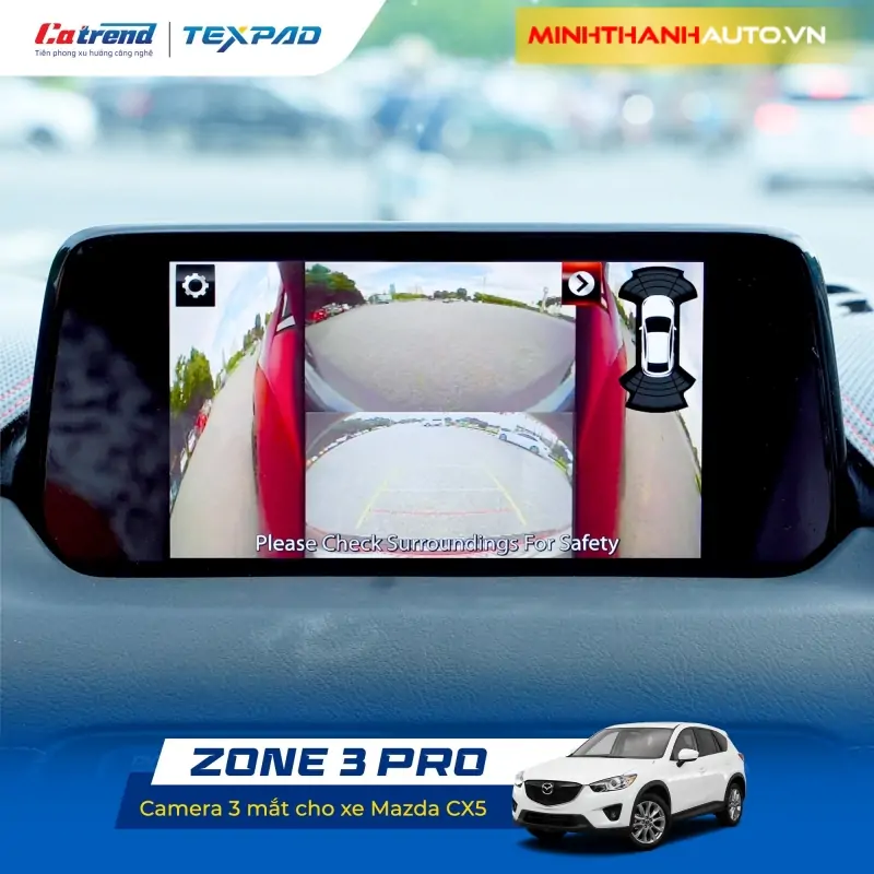 minh thanh auto cung luc xem 4 mat camera tren Texpad Zone 3 Pro