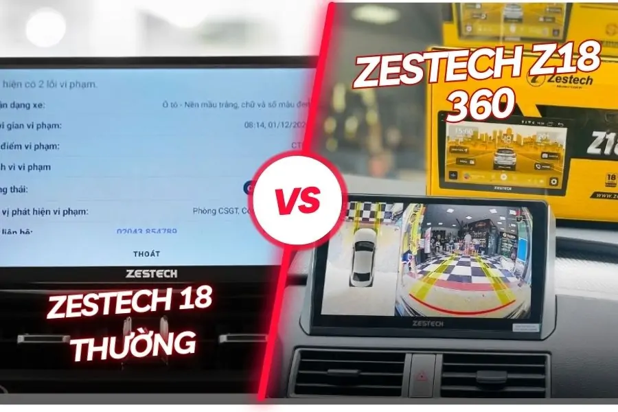 So sánh zestech z18 bản thường và bản 360