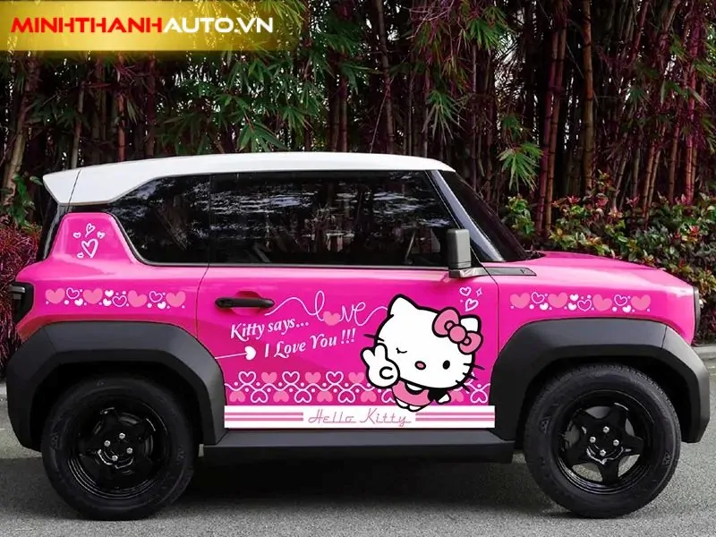 minh thanh auto dan tem decal kello kitty vinfast vf3