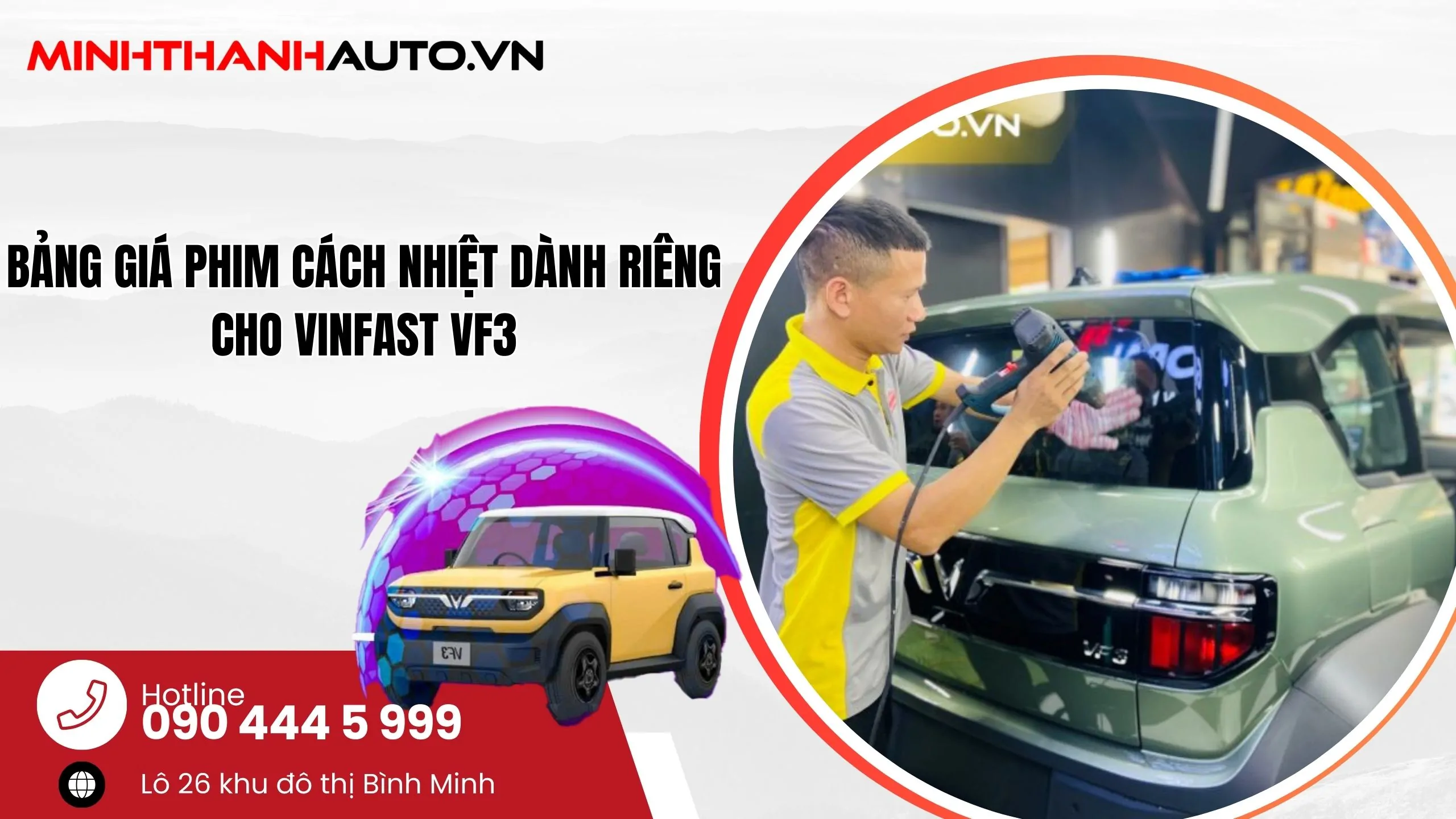 Bảng Giá Phim Cách Nhiệt Cho Vinfast VF3 Giá Rẻ