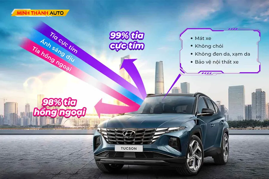 Cần lưu ý gì khi dán phim cách nhiệt Vkool xe Hyundai Tucson