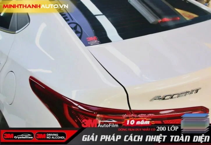 minh thanh auto dan phim cach nhiet 3m chinh hang cho huyndai accent