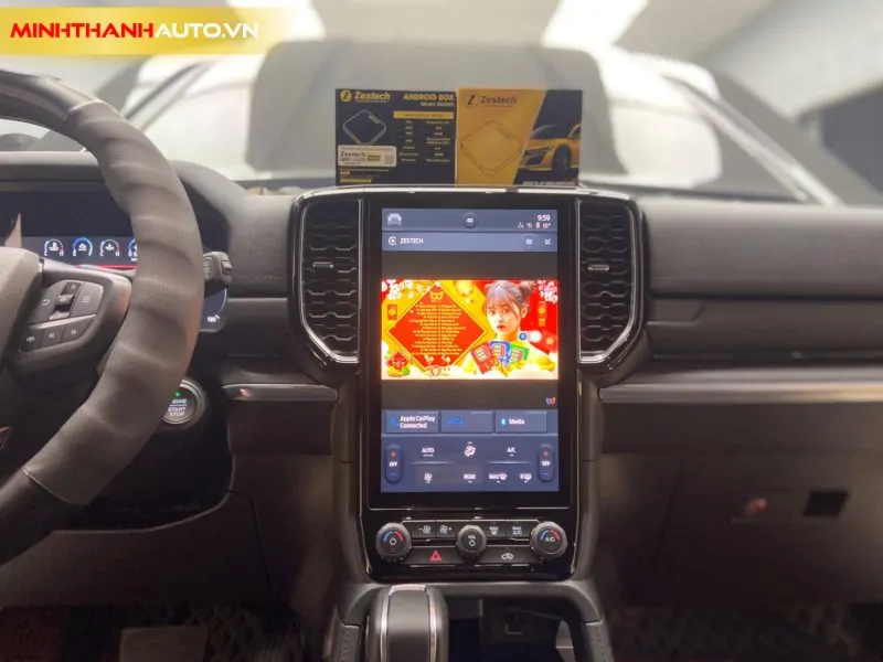 minh thanh auto nang cap android box cho xe ford everest