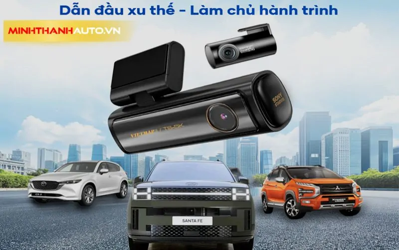 minh thanh auto nang cap camera hanh trinh cho huyndai santafe 2024