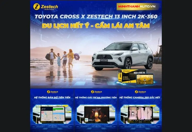 minh thanh auto nang cap man hinh 2k cho xe toyota cross