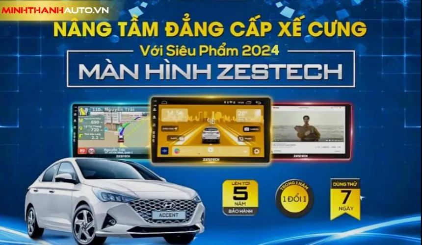 minh thanh auto nang cap man hinh zestech cho huyndai accent