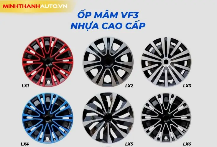 Vinfast VF3 độ đẹp với ốp mâm nhựa chính hãng