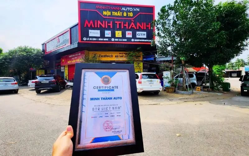 Giay Chung Nhan Dai Ly Gtr Chinh Hang Minh Thanh Auto Hac Thanh Thanh Hoa