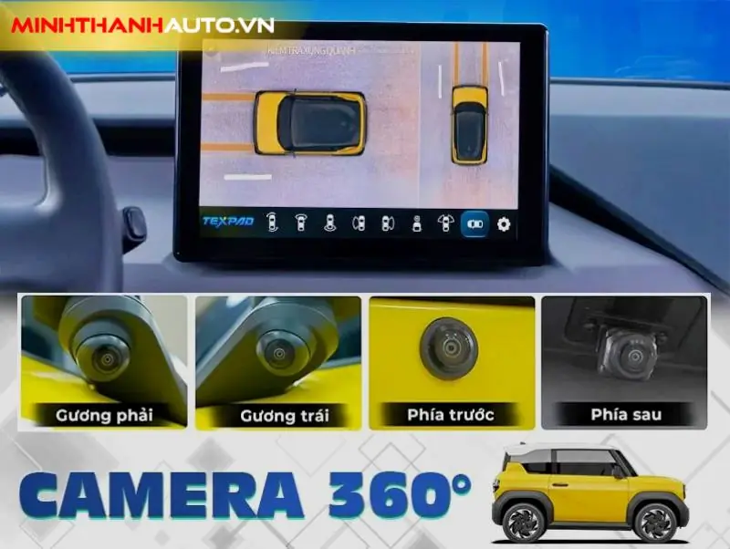 minh thanh auto camera 360 gia re cho vf3 Phụ kiện Vinfast VF3 giá rẻ với camera 360 chính hãng tại Minh Thành Auto