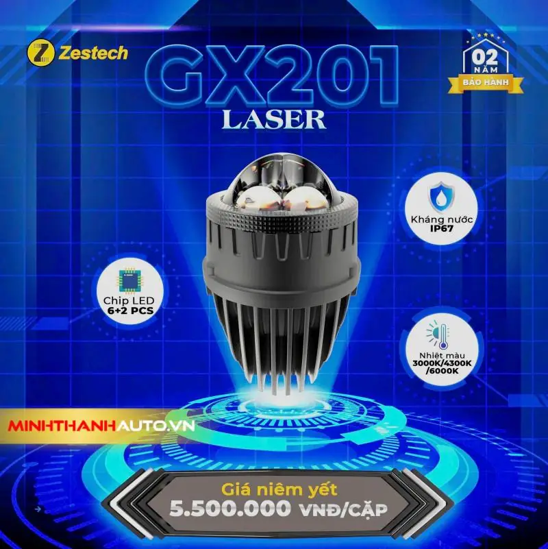 minh thanh auto gia bi gam zestech gx201 chinh hang Đèn Bi Gầm Zestech GX201 chính hãng tại Minh Thành Auto