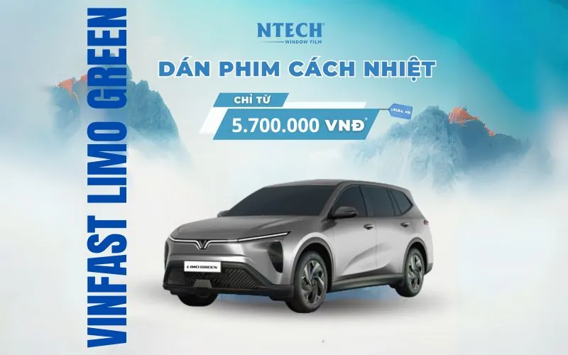 dan phim cach nhiet limo green goi cao cap Phim Cách Nhiệt Ntech Cao Cấp Cho VinFast Limo Green chính hãng Minh Thành Auto