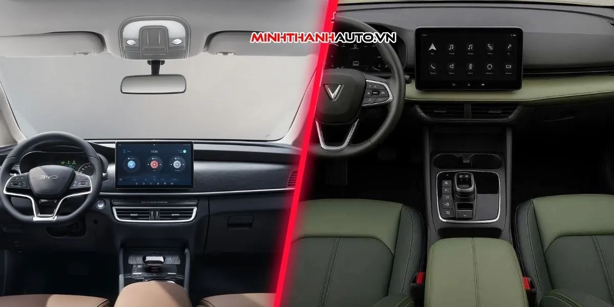 vinfast limo green va byd m6 2 so sánh màn hình Vinfast Limo Green và BYD M6