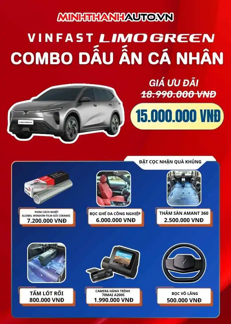 combo dau an ca nhan VINFAST LIMO GREEN COMBO DẤU ẤN CÁ NHÂN chỉ có tại Thanh Hóa