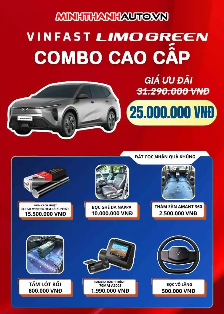 combo do xe vinfast limo green cao cap VINFAST LIMO GREEN COMBO CAO CẤP chỉ có tại Thanh Hóa