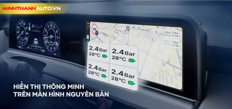 Minh Thanh Auto Bo Cam Bien Ap Suat Lop Vietmap Tw50 Hien Thi Thong Minh Man Hinh Nguyen Ban
