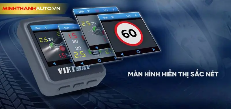 Minh Thanh Auto Bo Cam Bien Ap Suat Lop Vietmap Tw50 Man Hinh Hien Thi Sac Net