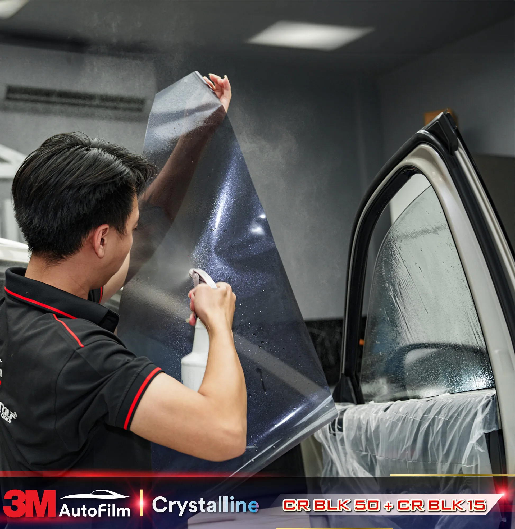 Thi công dán phim tại Đại Lý Phim Cách Nhiệt 3M Thanh Hóa