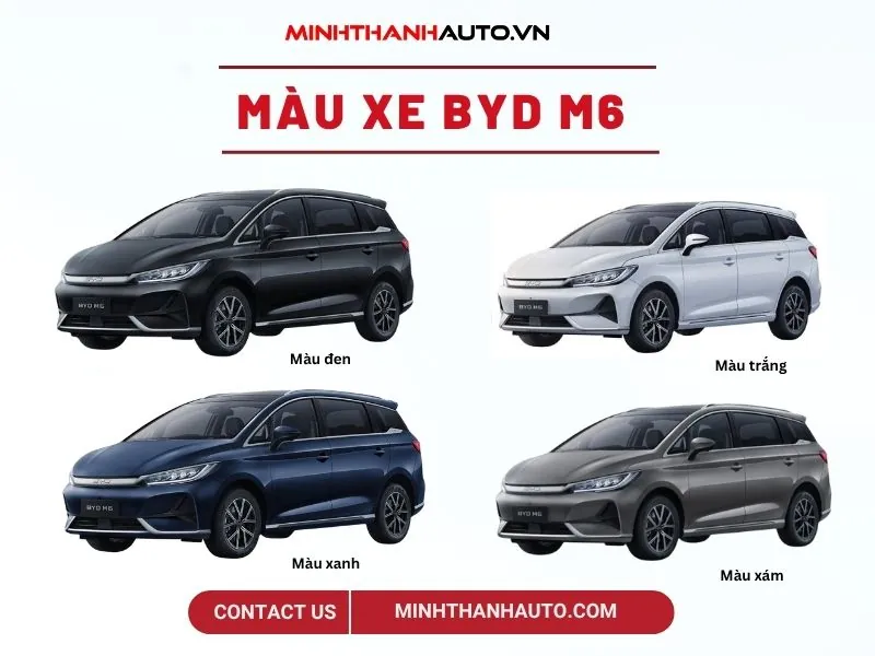 Xe Byd M6 có bao nhiêu màu?