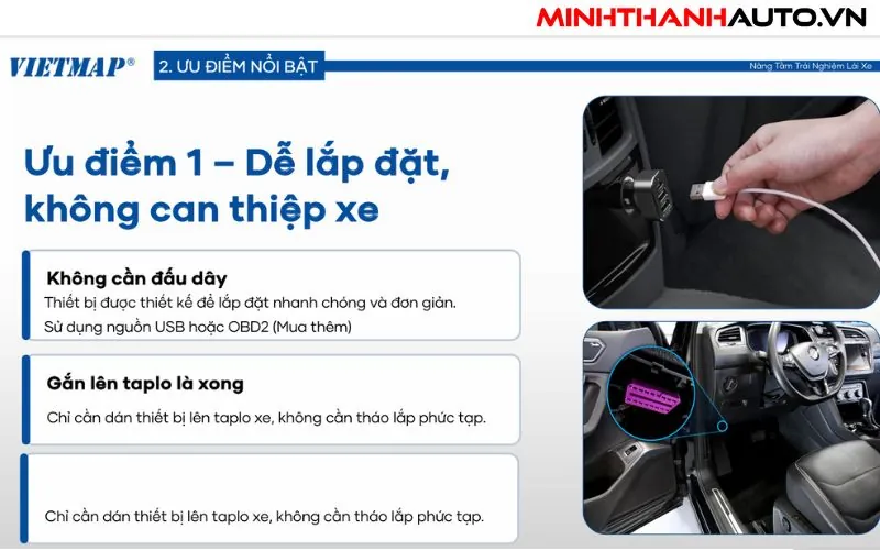 Hud Vietmap H50 Uu Diem Khong Can Thiep Xe