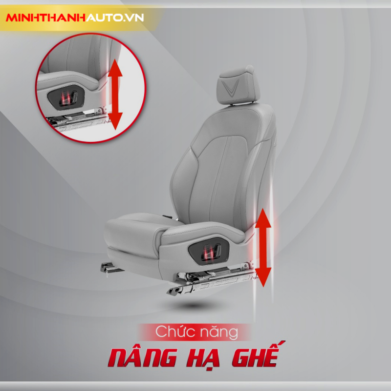 minh thanh auto them chuc nang nang ha ghe sau khi do ghe dien vinfast vf6s Thêm chức năng nâng hạ ghế cho Vinfast VF6s tại Thanh Hóa