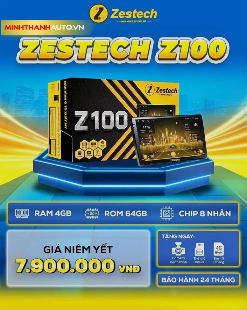 Minh Thanh Auto Bang Gia Man Hinh Zestech Z100 Chinh Hang Minh Thanh