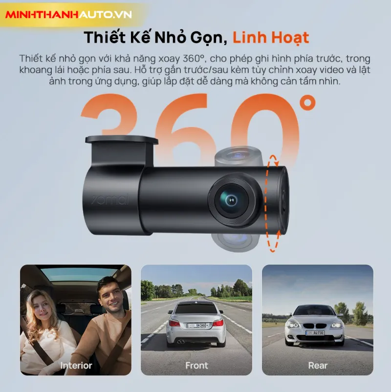 Minh Thanh Auto Camera Hanh Trinh 70mai M310 Plus 3k Thiet Ke Nho Gon