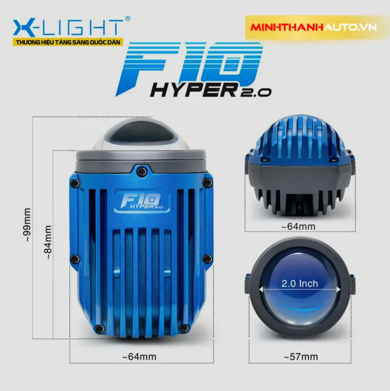 Minh Thanh Auto Kich Thuoc Den Bi Gam X-light F10 Hyper 2.0