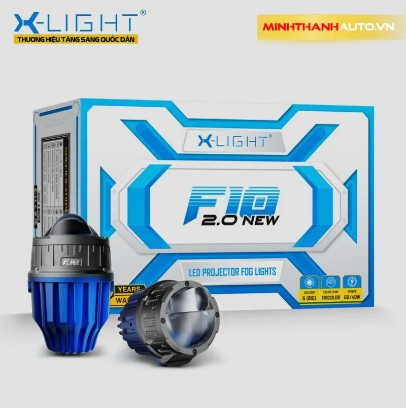 Mở hộp Đèn Bi Gầm X-LIGHT F10 2.0 NEW 