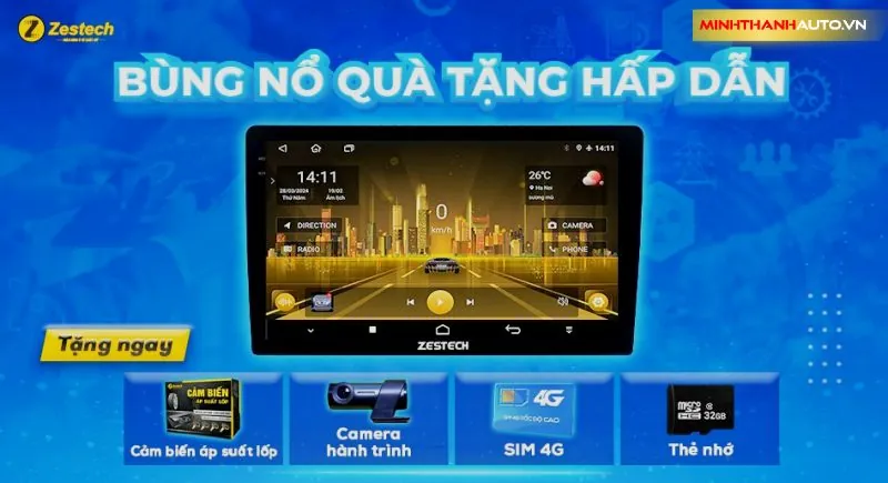 Minh Thanh Auto Qua Tang Mua Man Hinh Andorid O To Zestech Zt100