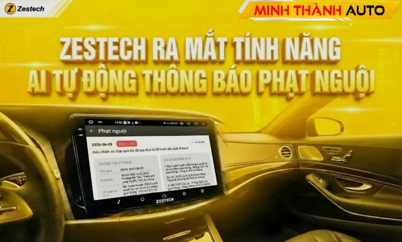Tính Năng AI Tự Động Tra Cứu Phạt Nguội trên màn hình Zestech