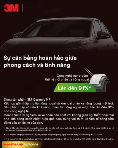 Minh Thanh Auto Phim Cach Nhiet 3m Ceramic Hybrid Can Bang Hoan Hao Tinh Nang Va Mau Sac