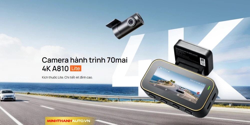 Minh Thanh Auto Ra Mat Camera Hanh Trinh 70mai A810 Lite 4k Thanh Hoa