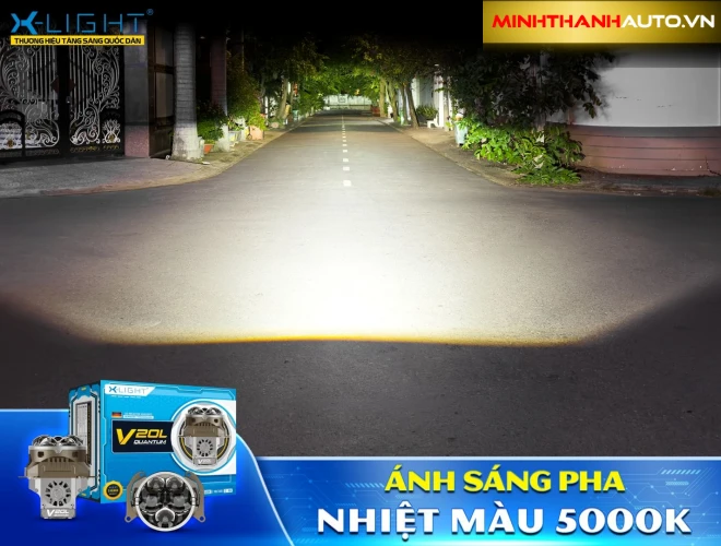 minh thanh auto anh sang pha nhiet mau 5500k den bi led xlight v20 quantum Minh Thanh Auto Anh Sang Pha Nhiet Mau 5500k Den Bi Led Xlight V20 Quantum