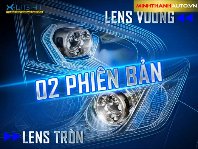 minh thanh auto cac phien ban lens vuong bi led V20L Quantum chinh hang Đèn Bi LED X-Light V20L Quantum với 2 phiên bản