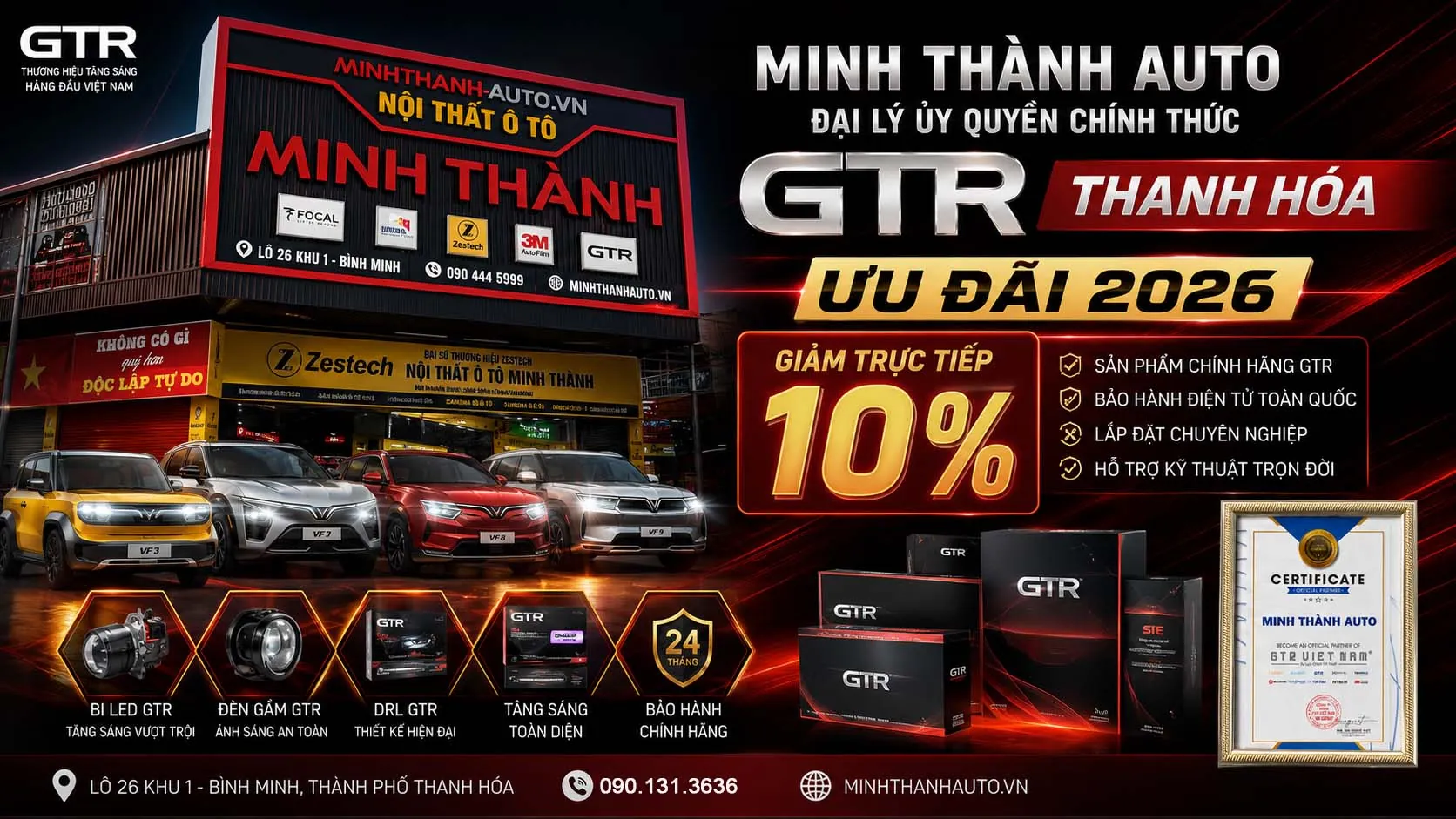 Minh Thanh Auto Dai Ly Uy Quyen Chinh Thuc Gtr Thanh Hoa