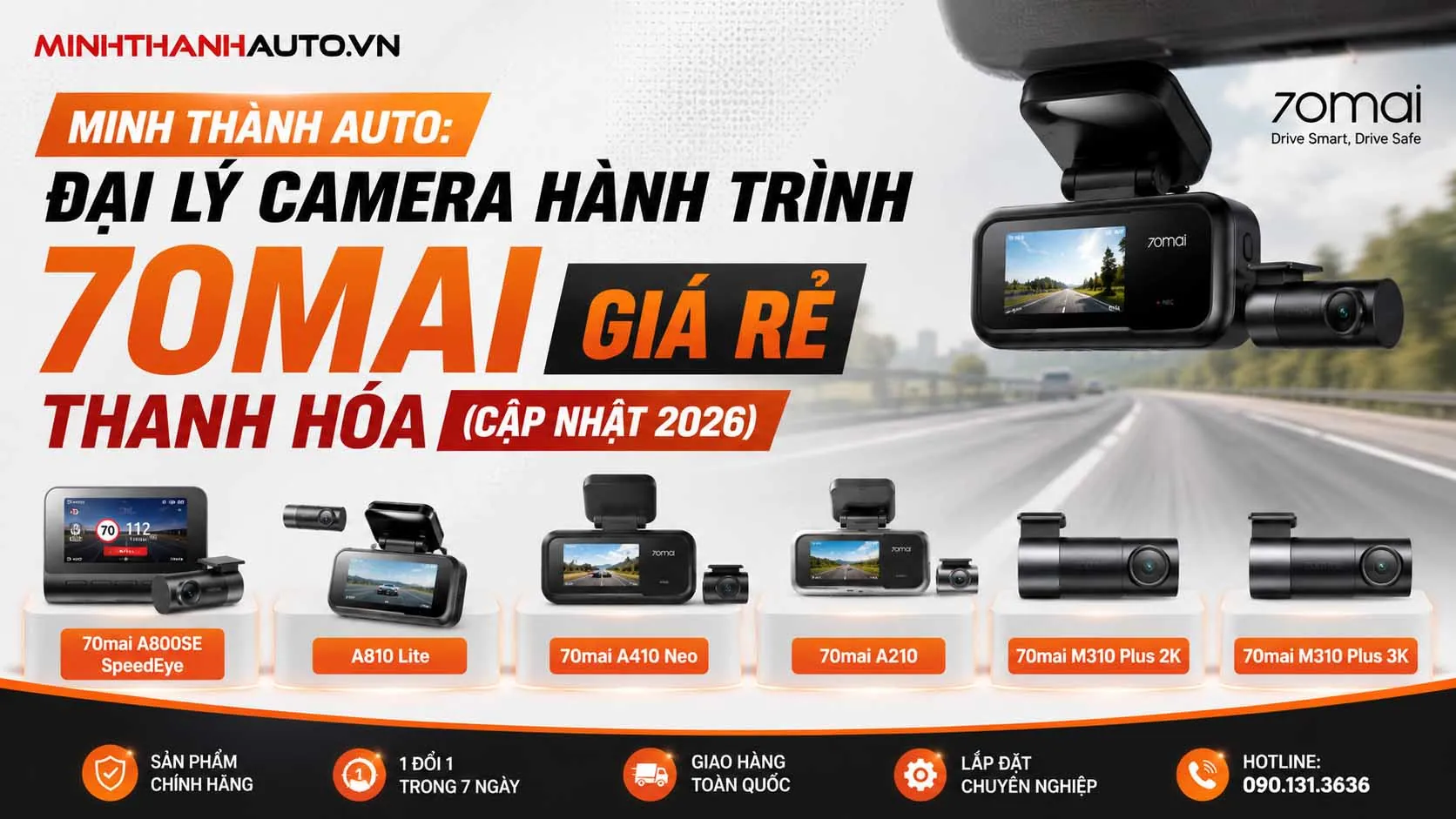Minh Thành Auto: Đại Lý Camera Hành Trình 70mai Giá Rẻ Thanh Hóa (Cập Nhật 2026)