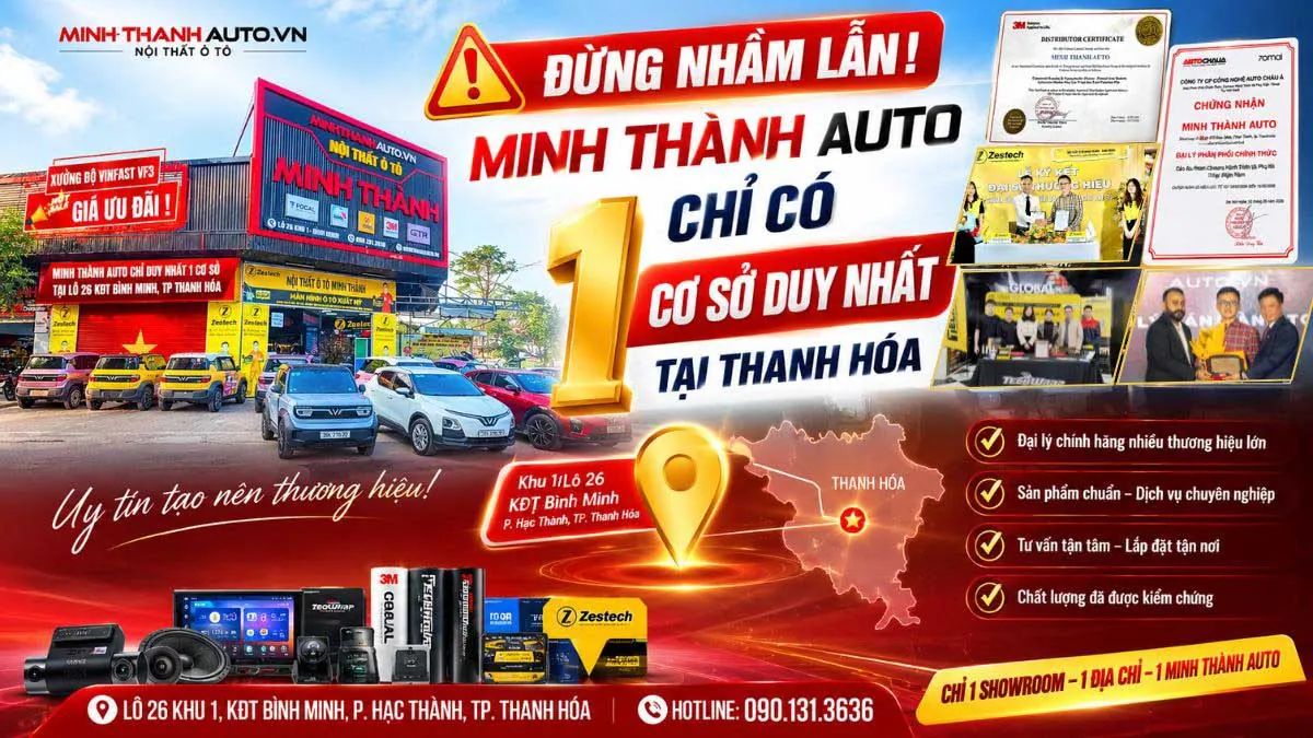 Đừng Nhầm Lẫn: Minh Thành Auto Chỉ Có 1 Cơ Sở Duy Nhất Tại Thanh Hóa