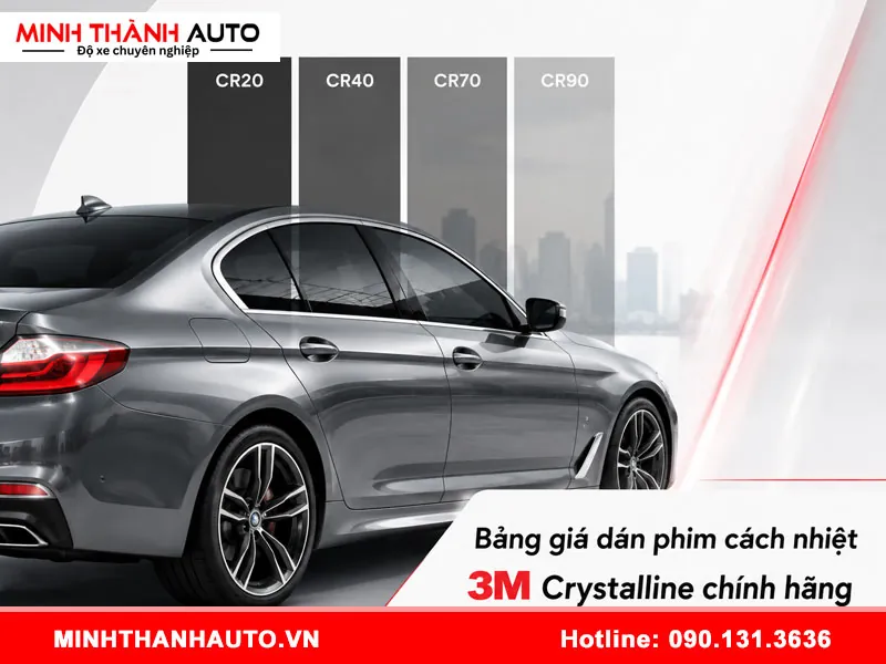 bang gia dan phim cach nhiet 3m crystalline chinh hang 5 Bảng giá dán phim cách nhiệt 3m crystalline chính hãng