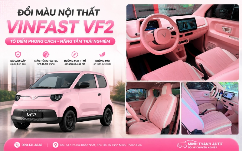 boc ghe da vinfast vf2 mau hong dang yeu Boc Ghe Da Vinfast Vf2 Mau Hong Dang Yeu