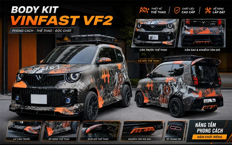 Body Kit Vinfast Vf2 Phong Cach The Thao Doc Chat