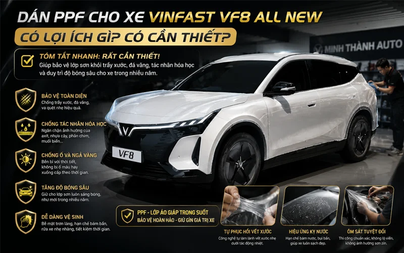 dan ppf cho xe vinfast vf8 all new co loi ich gi Dán PPF Vinfast VF8 All New có lợi ích gì?