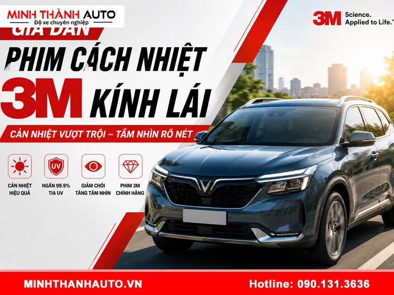 Giá dán phim cách nhiệt 3m kính lái